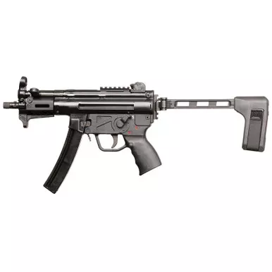 PTR 9KT BR 9mm Luger 30+1 5.16" Black Nitride 3-Lug Threaded Barrel, M-LOK Handguard, Black Nitride Aluminum Picatinny Rail Receiver, Brace, Black Polymer Grip