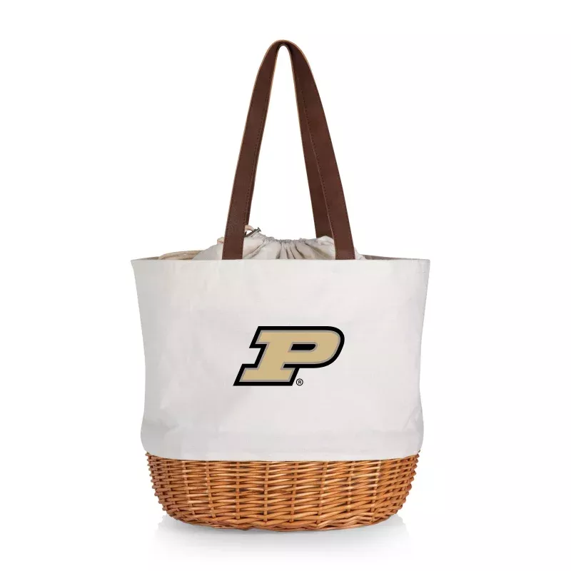 Purdue Boilermakers – Coronado Canvas and Willow Basket Tote