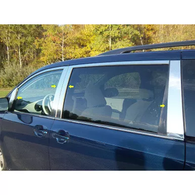 QAA Compatible with 2011-2020 Toyota Sienna 8 Piece Stainless Pillar Post Trim (PP11152)