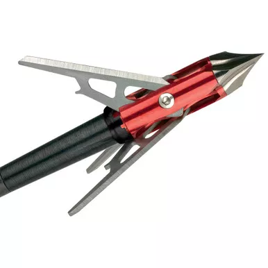Rage R60100 Chisel Tip SC Broadheads, 3 Blade, 100 Grain, Red, 3 Pack