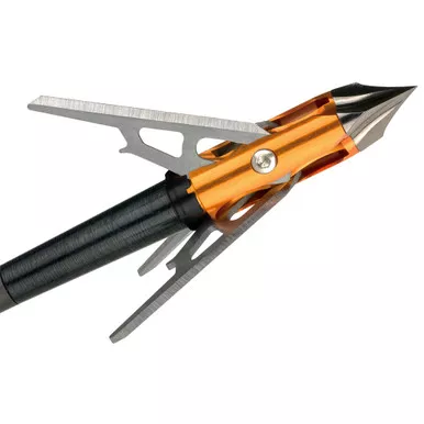 Rage R60200 Chisel Tip X Crossbow Broadheads, 3 Blade, 100 Grain, Orange, 3 Pack