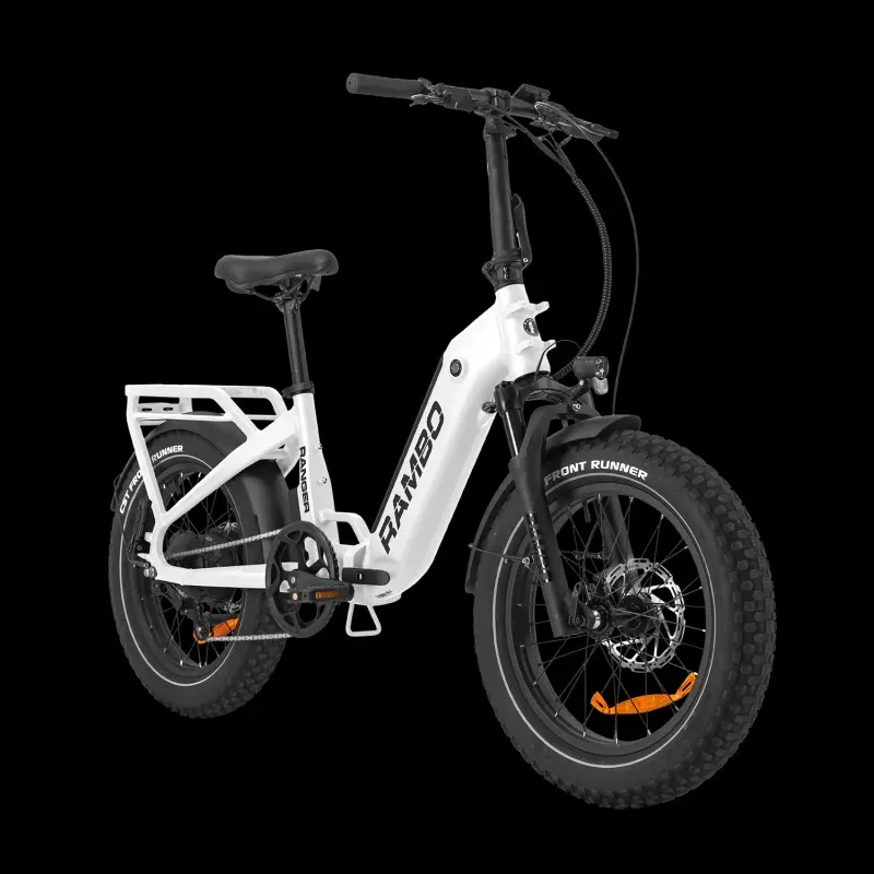 Ranger Folding E-Bike|White|10.4 AH