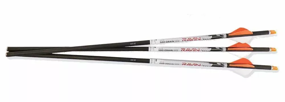 Ravin Crossbows Lighted Arrows 500 Grain 100% Pure Carbon 3 Pack R144