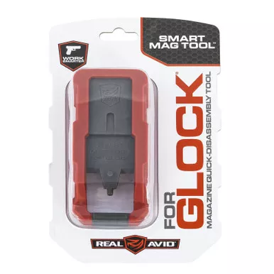 Real Avid AVGLOCKMT Smart Mag Tool Compatible w/Glock, Gray/Red Plastic