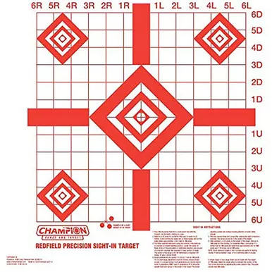 Redfield 47388 Sight In Targets, White, 10 Pack