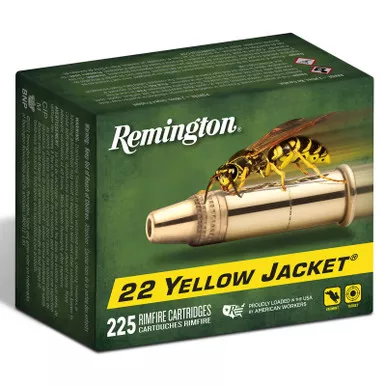 Remington Ammunition 21233 Yellow Jacket Rimfire 22LR 33gr Truncated Cone Hollow Point 225 Per Box/10 Case