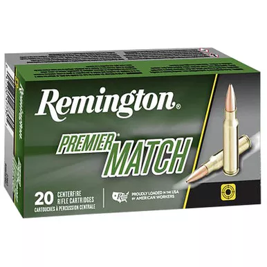 Remington Ammunition 21486 Premier Match 308Win 175gr Sierra MatchKing BTHP 20 Per Box/10 Case