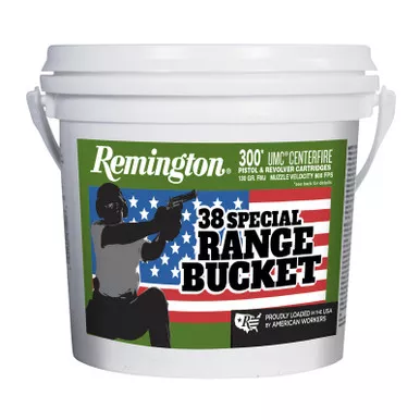 Remington Ammunition 23669 UMC Range Bucket 38Special 130gr Full Metal Jacket 300 Per Box/4 Case