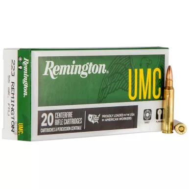 Remington Ammunition 23711 UMC 223Rem 55gr Full Metal Jacket 20 Per Box/10 Case