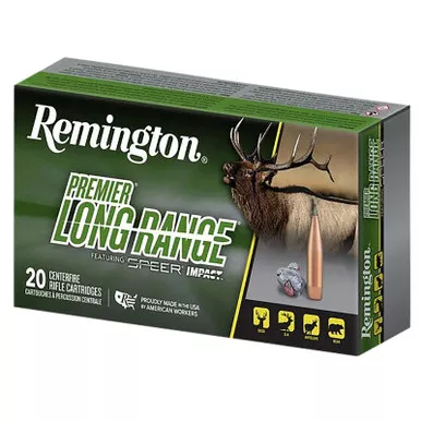 Remington Ammunition R28828 Premier Long Range 6.5PRC 140gr Speer Impact 20 Per Box/10 Case