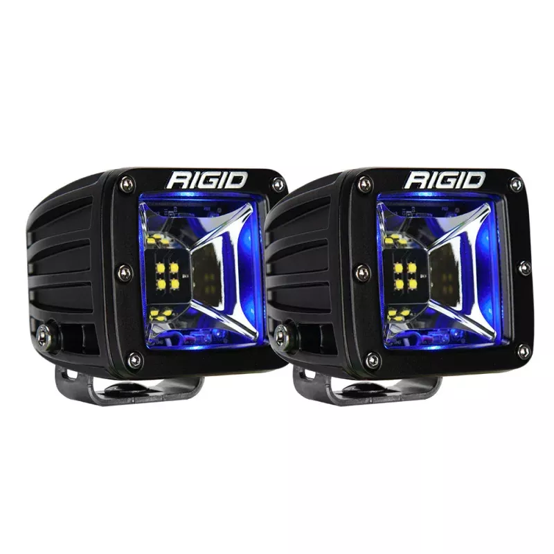 RIGID Industries Radiance Scene Lights – Surface Mount Pair – Black w/Blue LED Backlight