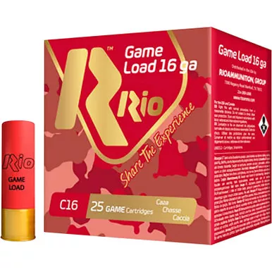 Rio Ammunition RCHV168 Game Load 16Gauge 2.75" 1 1/8oz 8Shot 25 Per Box/10 Case