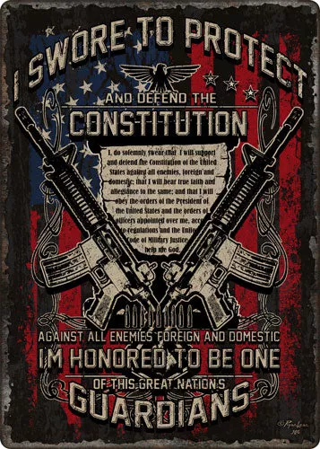 Rivers Edge Embossed Sign 12″x – 17″ Guardians Of Constitution