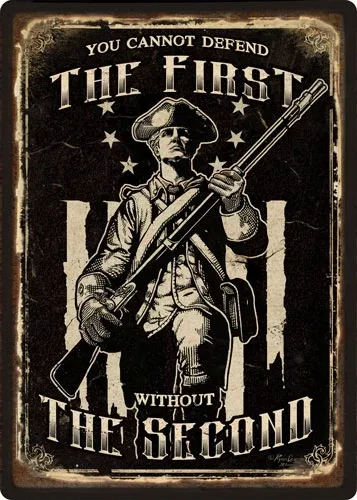 Rivers Edge Embossed Sign – 12″x17″ “first Ammendment”