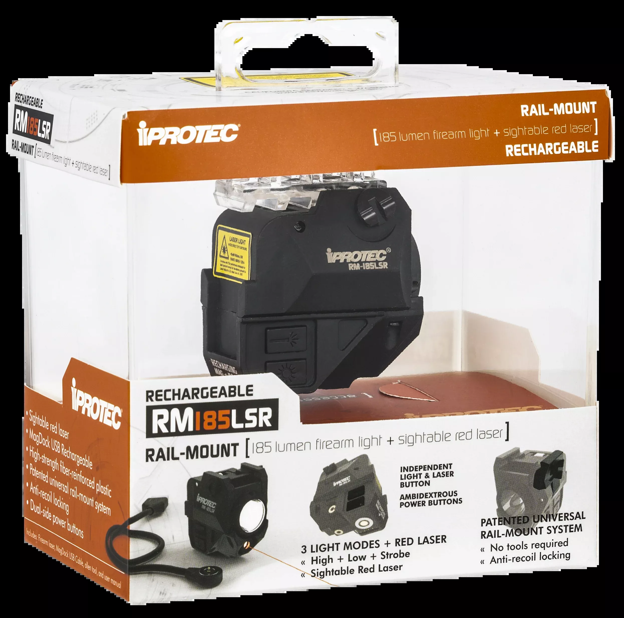 Rm185lsr Rail-mount Firearm Light With Red Laser