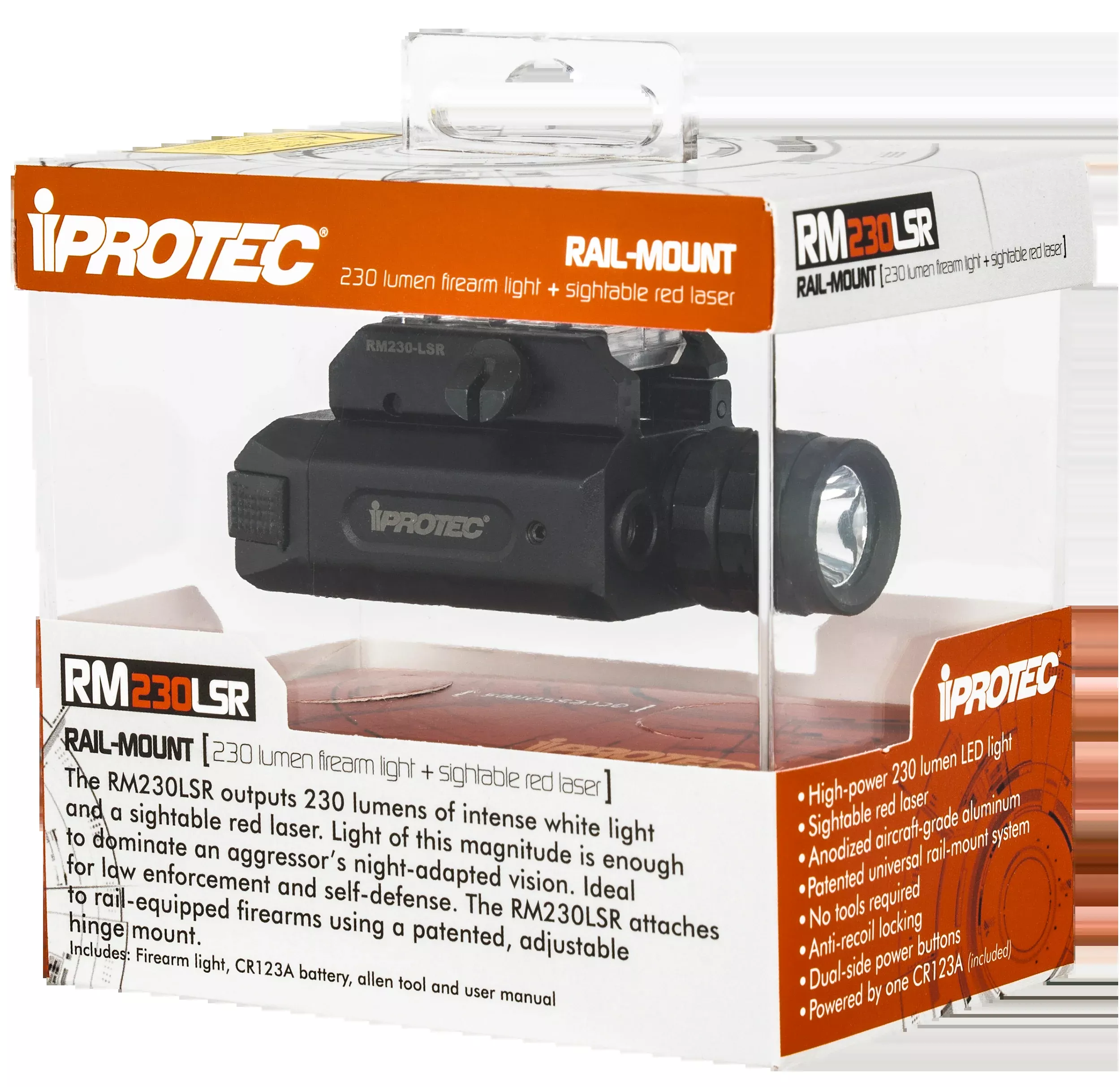 Rm230lsr Rail-mount Firearm Light & Red Laser