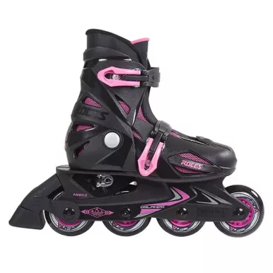 ROCES Kids Orlando III Black/Pink Inline Skates (ORL3-400687-00010)