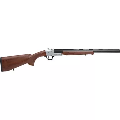 Rock Island TK113 Traditional Single Shot 12 Gauge with 20" Black Parkerized Barrel, 3" Chamber, 1rd Capacity, Silver Anodized Metal Finish & Woodgrain Synthetic Stock Right Hand (Full Size)