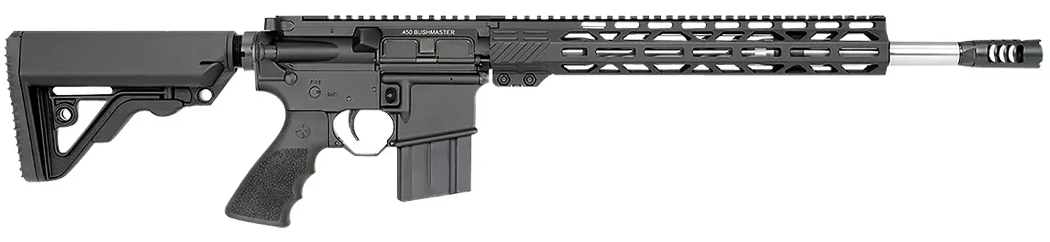 Rock River Arms LAR-15M All Terrain Hunter 450 Bushmaster 5+1 16" Stainless Barrel, Black Rec, 13" M-LOK Handgaurd, OEM Operator CAR Stock & Muzzle Brake, Hogue Rubber Grip