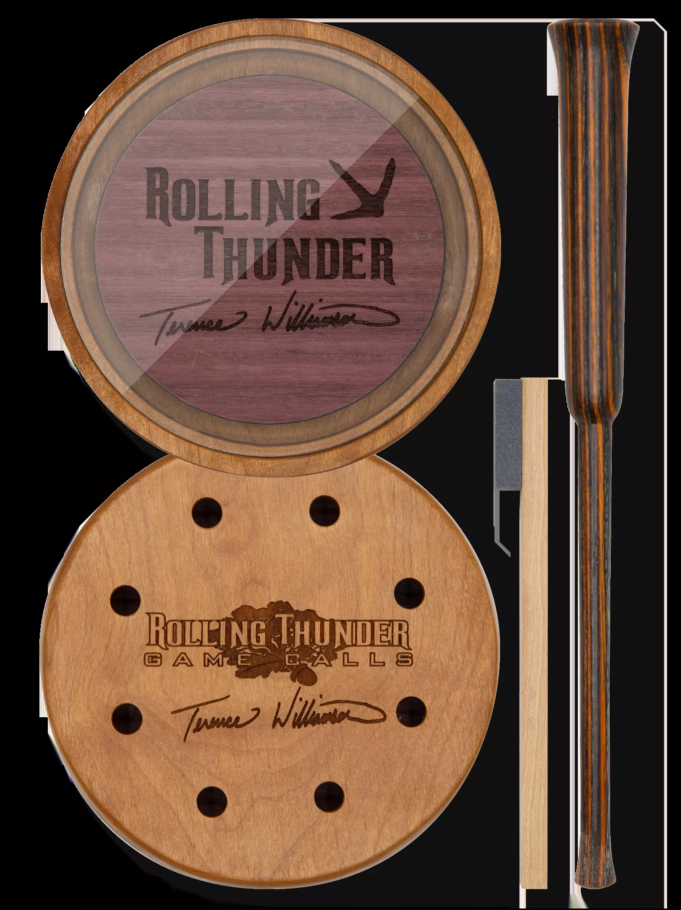 Rolling Thunder Game Call Terence Williamson Pot Calls & Strikers Turkey Wood TCP-TW1