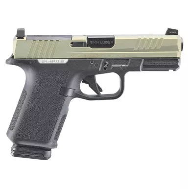 Ruger 19420 RXM 9mm Luger 15+1 4" Black FNC Nitride Barrel, Sundown Alloy Cerakote Alloy Steel Optic Ready/Serrated Slide, Black Polymer Frame w/Accessory Rail, RMR/RMSc/DeltaPoint Pro Footprint