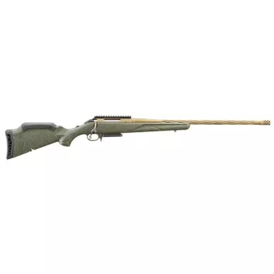 Ruger 46932 American Predator Gen II Full Size 7mm-08 Rem 3+1 22" Burnt Bronze Cerakote Threaded Barrel, Picatinny Rail Steel Receiver, Green Splatter Adjustable Synthetic Stock