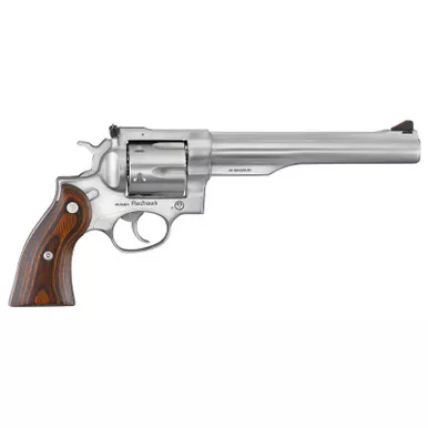 Ruger 5041 Redhawk Large Frame 44 Special/44 Rem Mag 6rd, 7.50" Satin Stainless Steel Barrel, Dual Chambered Satin Stainless Cylinder & Frame, Hardwood Grip