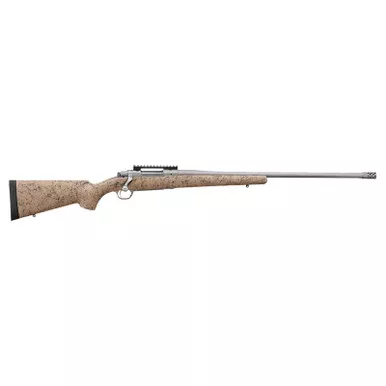Ruger 57152 Hawkeye FTW Hunter Full Size 6.5 Creedmoor 4+1 Matte Stainless Steel Threaded Barrel, Picatinny Rail Stainless Steel Receiver, Speckled Tan/Black HS Precision Synthetic Stock