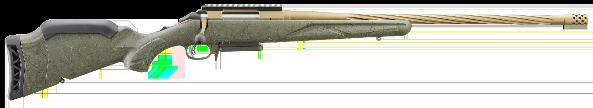 Ruger American II Predator 243 Win Rifle 22″ Green Splatter Cerakote 46933