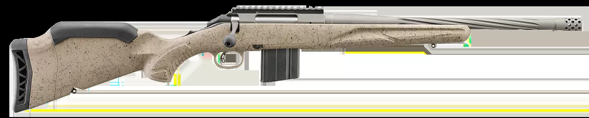 Ruger American Predator Gen II 6mm ARC Rifle 10+1 16.10" Fluted Barrel with Brake Adj Trigger Pic Rail FDE Synthetic Stock 46926