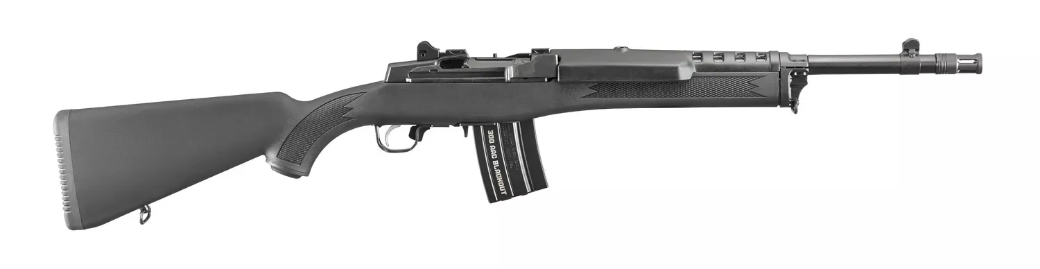 Ruger Mini-14 Tactical 300BLK Rifle BL/SY 16″ 20RD 5864