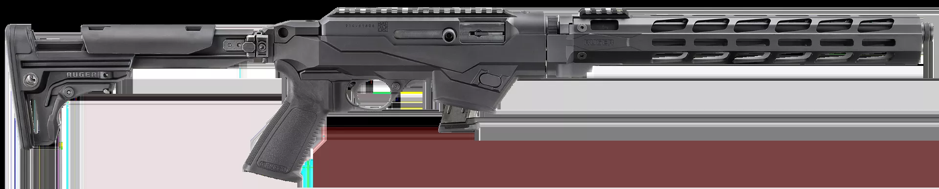 Ruger PC Carbine Semi-Auto Rifle 9mm 10+1 16.12" Threaded Fluted Barrel M-Lok Handguard Adj Folding Stock Black 19141