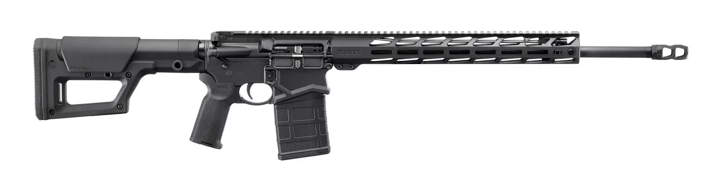 Ruger SFAR Rifle 6.5 CM 20+1 20″ Threaded Barrel w/Brake Alum Rec 2-Stage Trigger M-Lok Handguard Adj Buttstock Black 5613