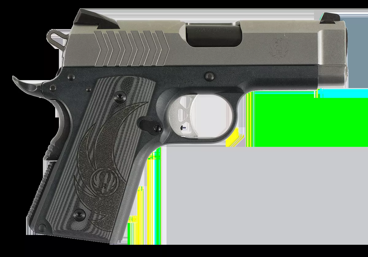 Ruger SR1911 9mm Pistol 7+1 3.60" Steel Barrel SS Slide Aluminum Frame 3-Dot Novak Sights SAO Tungsten Gray Cerakote 6758