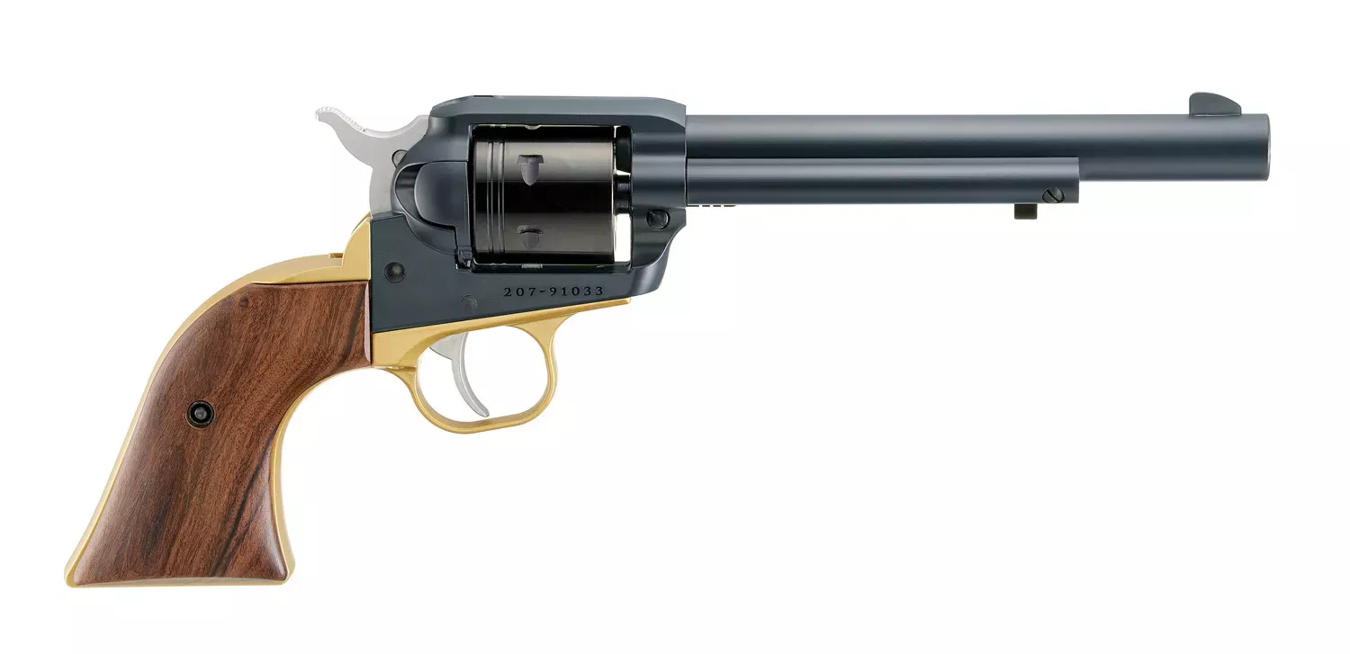 Ruger Wrangler .22LR Revolver 6Rd 6.5" Barrel Steel Cylinder Aluminum Frame Transfer Bar Safety Cerakote Finish Wood Grips 2050
