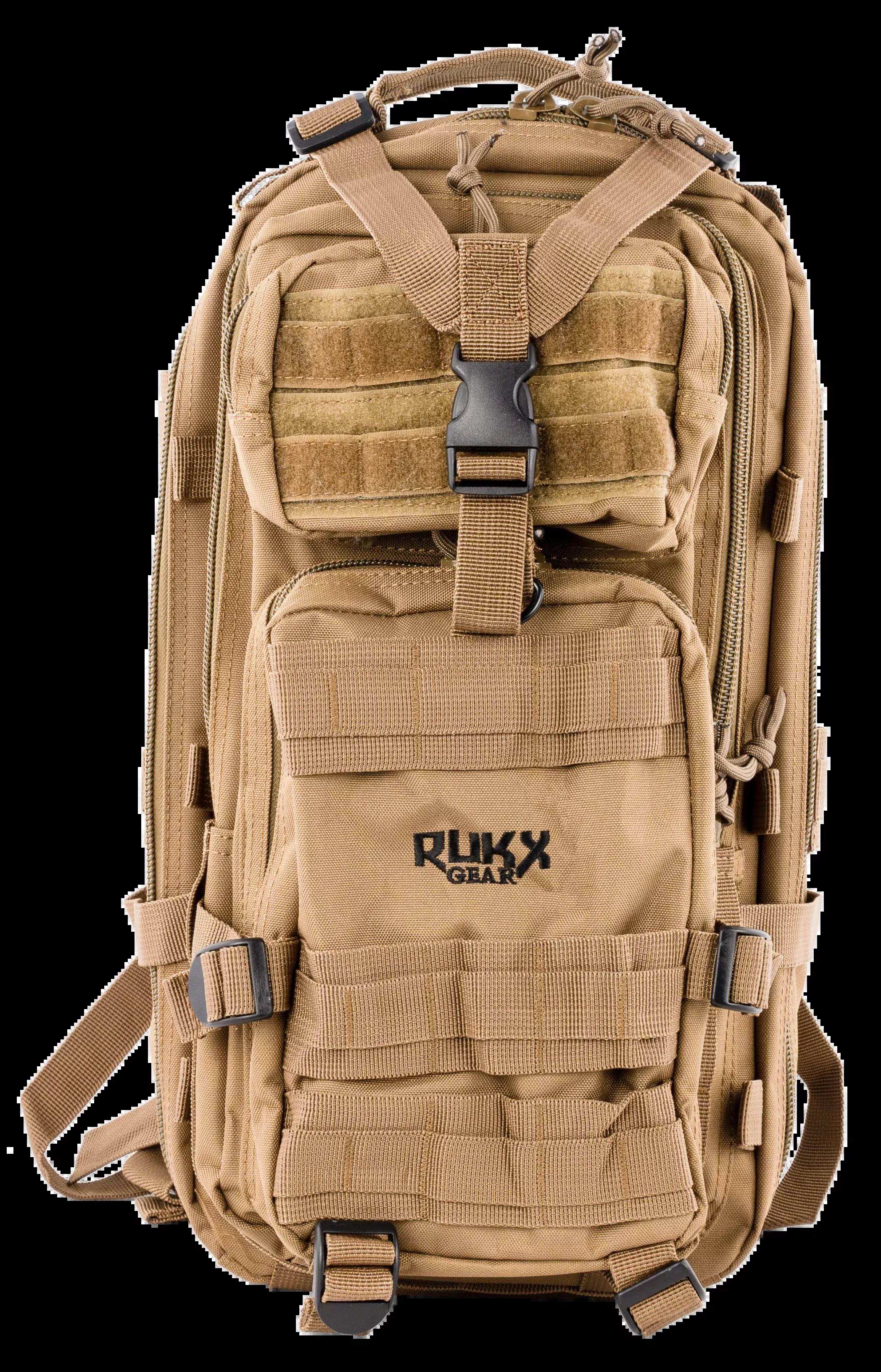 Rukx Gear Tactical, Rukx Atict1dt Tact 1 Day Backpack Tan