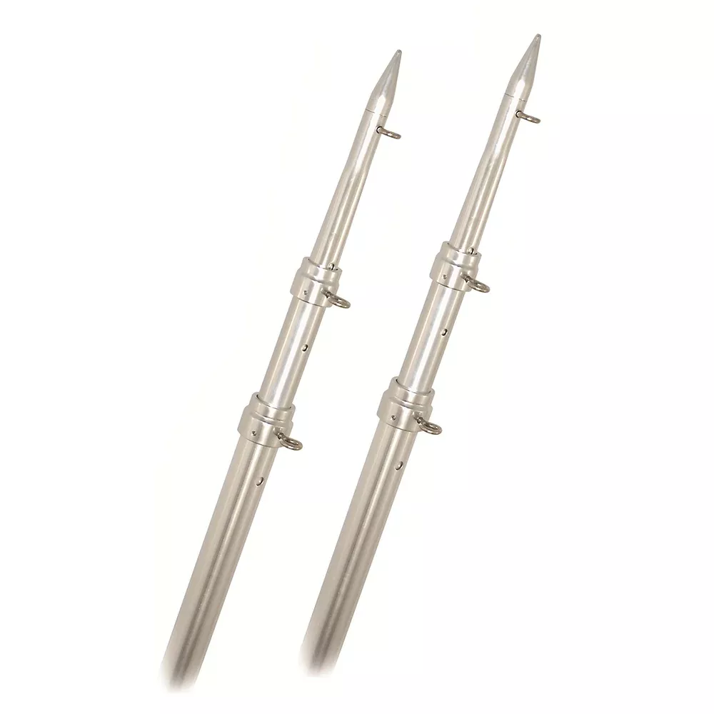 Rupp Top Gun Telescoping Outrigger Poles – Aluminum/Silver – 18′