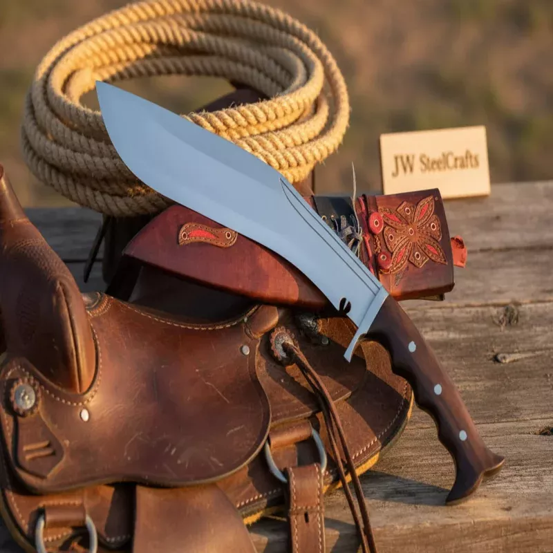 Rustic Rope Kukri 15 High Carbon Wood Handle Full Tang Gurkha Bushcraft Survival Chopper