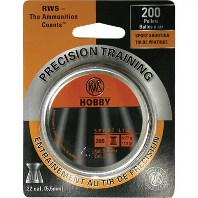 RWS 2317401 Hobby Sport Line .22 Pellets, Black, 200 Count