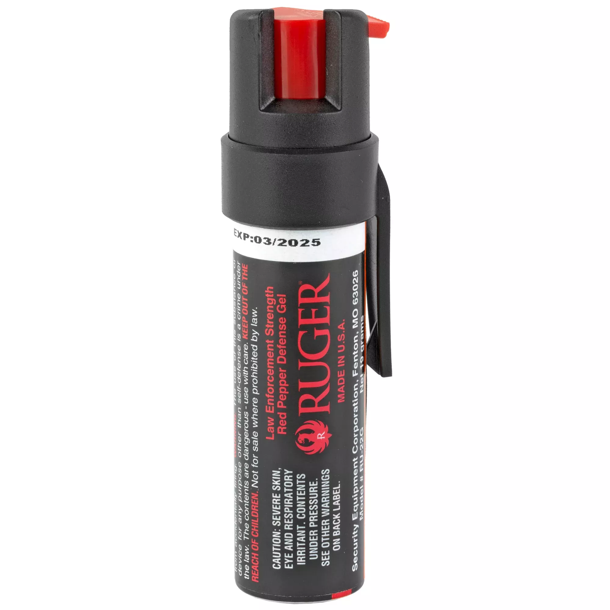 Sabre Compact Pepper Gel W/clip Blk