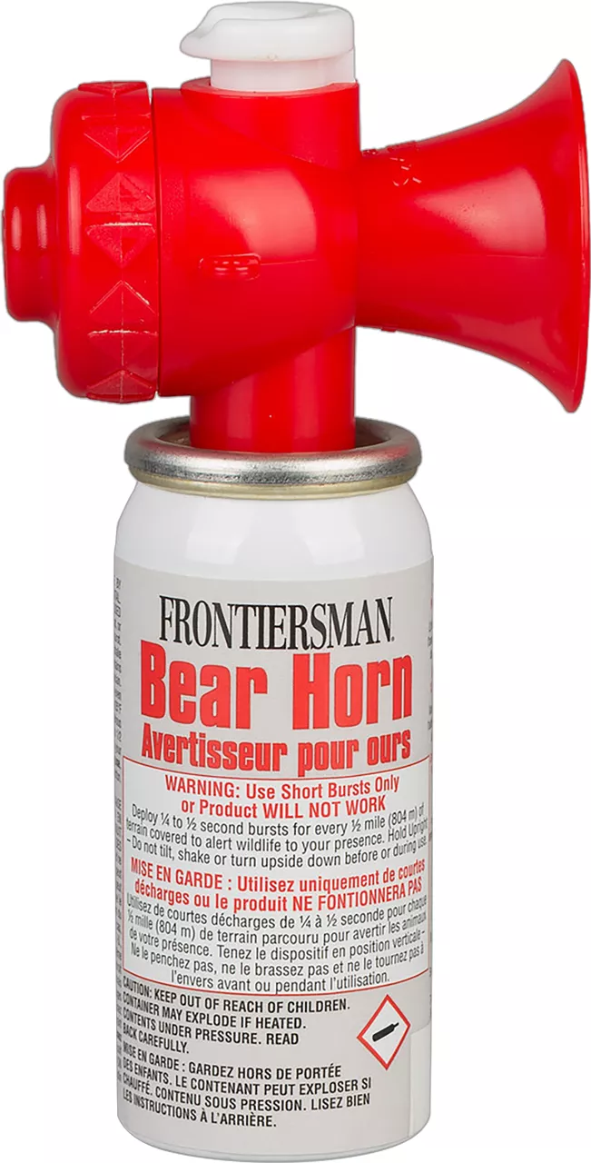 Sabre Frontiersman Bear Horn with Locking Lid Safety FLH01