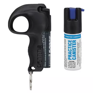 Sabre PBBKOCSTU04 Quick Grip Pepper Spray Range 12ft 0.54oz Black Canister