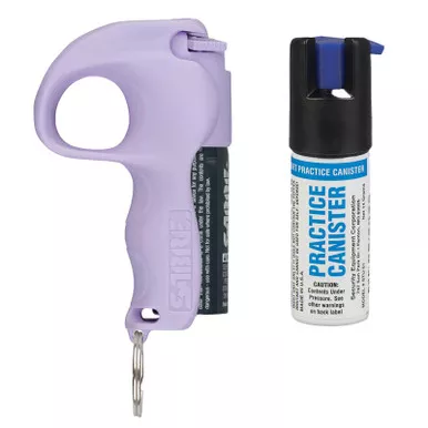 Sabre PBLVOCSTU04 Quick Grip Pepper Spray Range 12ft 0.54oz Lavender Canister
