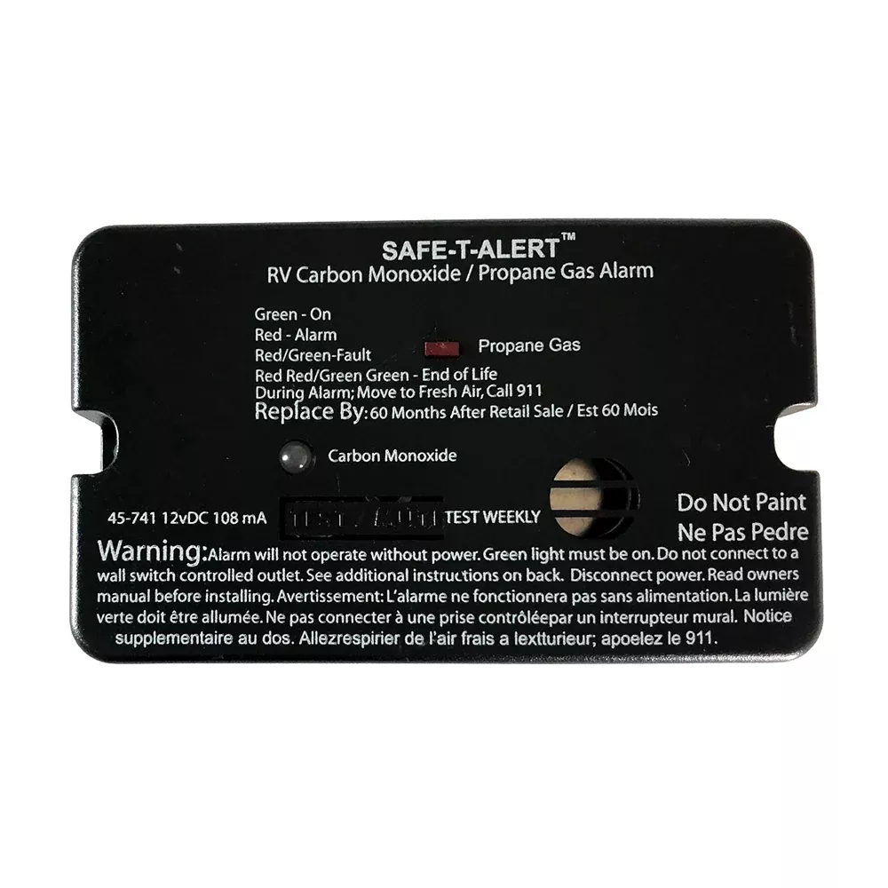 Safe-T-Alert 45-Series Combo Carbon Monoxide Propane Alarm Surface Mount – Black