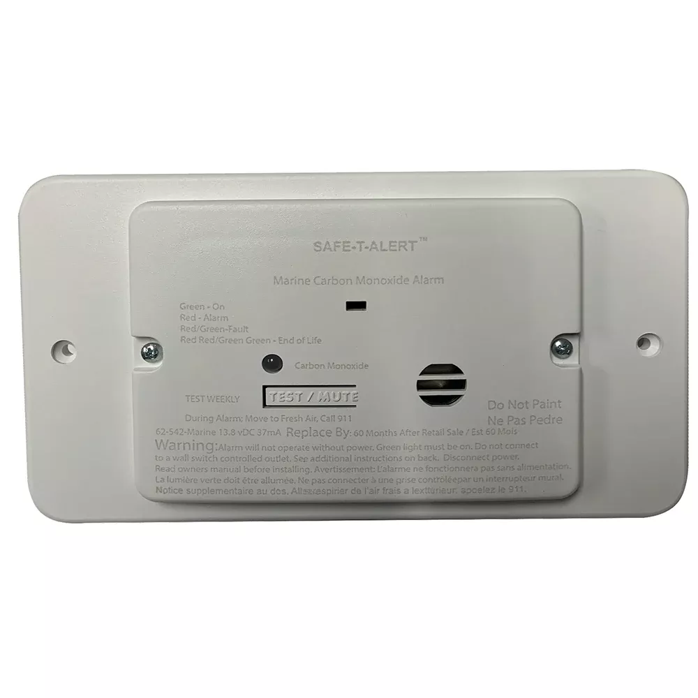Safe-T-Alert 65 Series Marine Carbon Monoxide Alarm – Flush Mount – 12V – White