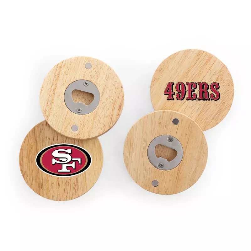 San Francisco 49ers – Coasters with Bottle Openers Set of 4