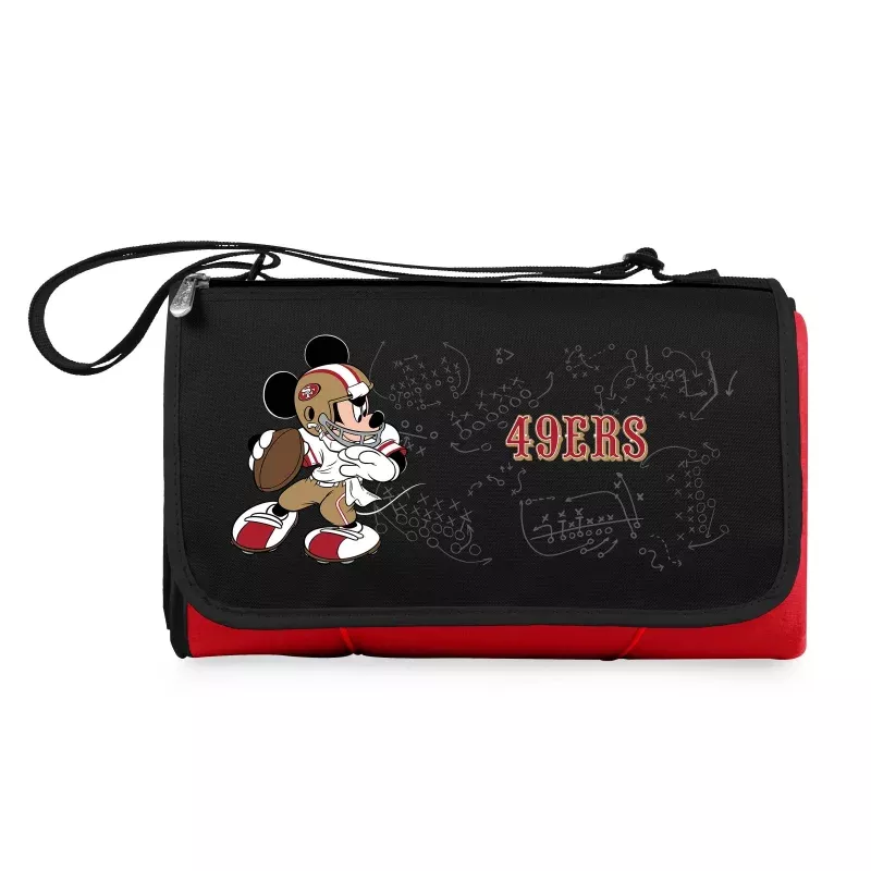 San Francisco 49ers Mickey Mouse – Blanket Tote Outdoor Picnic Blanket