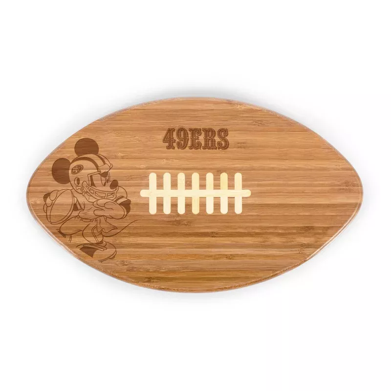 San Francisco 49ers Mickey Mouse – Touchdown! Football Cutting Board & Serving Tray