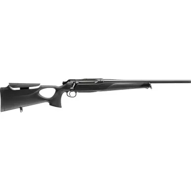 Sauer 80117650 505 Synchro XT Full Size 30-06 Springfield 3+1 22" Titanium Gray Threaded Barrel, Saddle Mount Steel Receiver, Black Thumbhole w/Adj Comb Synthetic Stock
