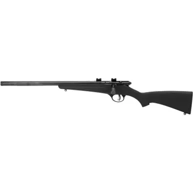 Savage Arms 13841 Rascal FLV-SR Youth 22 LR 1rd 16.12" Matte Blued Heavy Barrel, Matte Blued Carbon Steel Receiver, Black Synthetic Stock, Left Hand